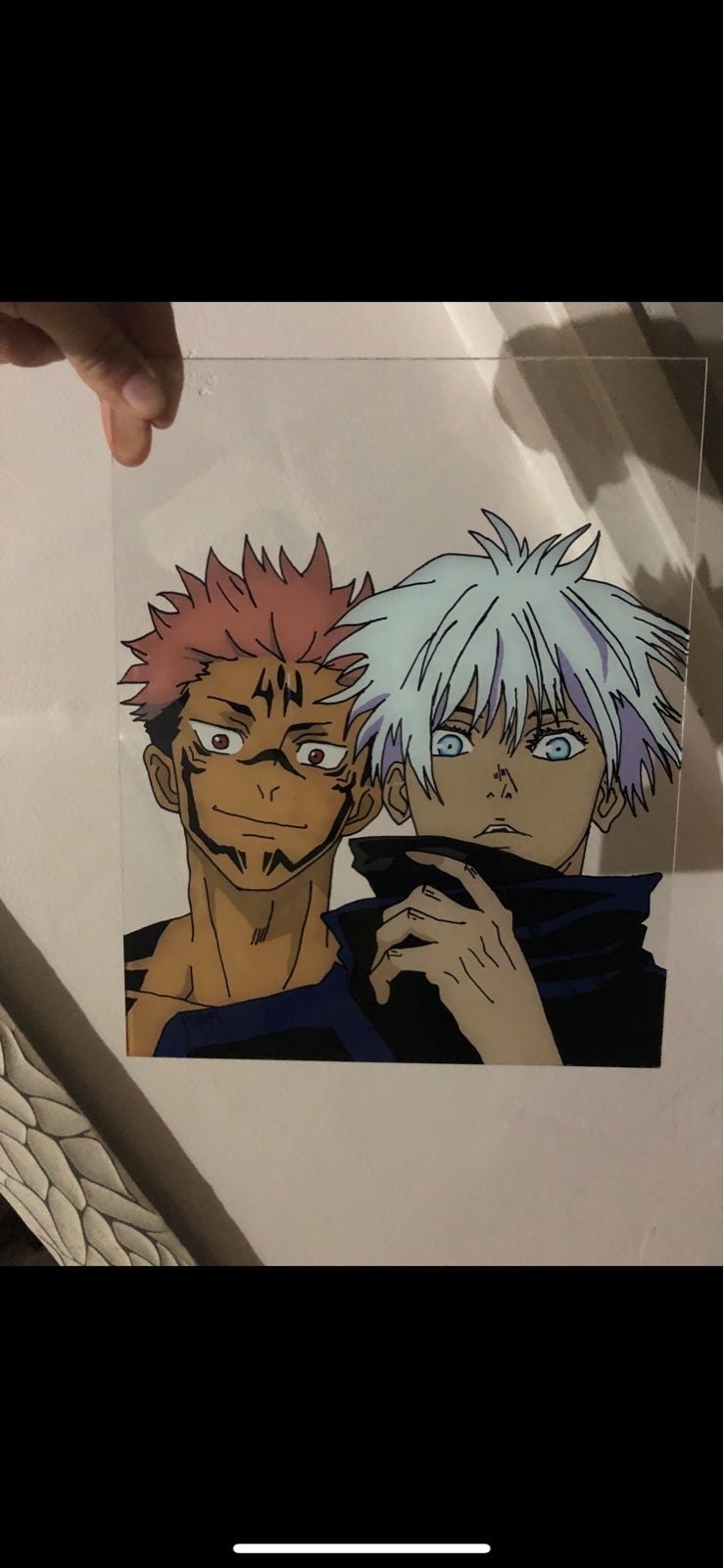 Jujitsu Kaisen glass painting