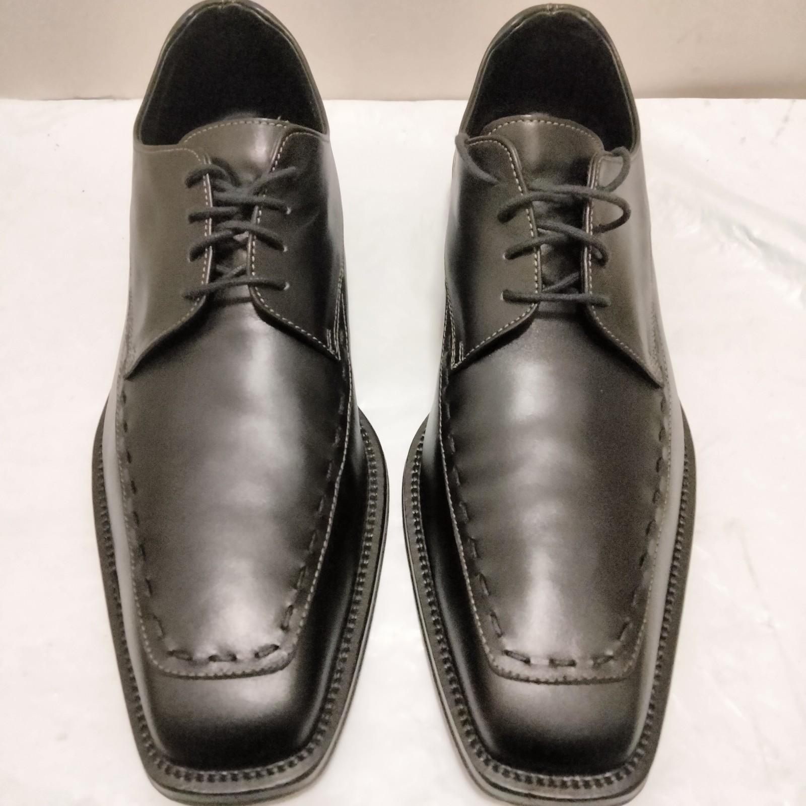 Antonio Maurizi Riviera Black French Calfskin Leather Oxfords (Size 13