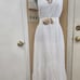 Terzo Millennio Made In Italy womens linen dress size Large White
