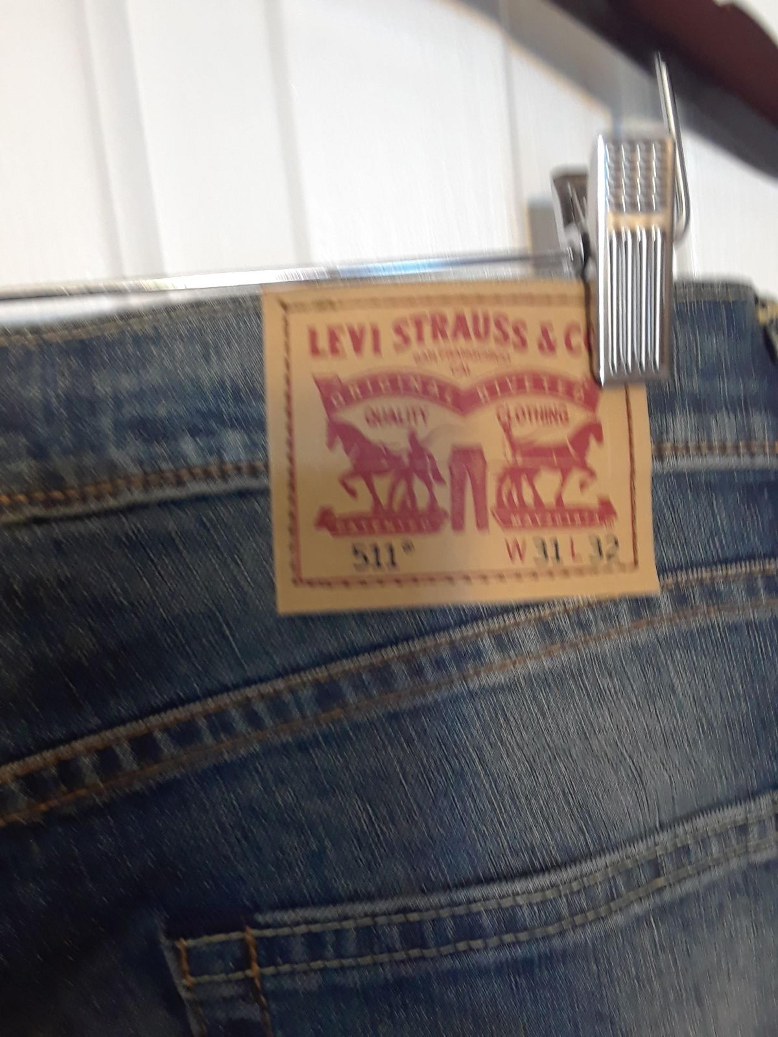 nwot 31x32 levis 511 men's jeans Slim