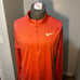 Nike Men XL Salmon/Adobe/Pink Dri Fit 1/4 Zip Pullover Running Reflective