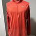 Nike Men XL Salmon/Adobe/Pink Dri Fit 1/4 Zip Pullover Running Reflective