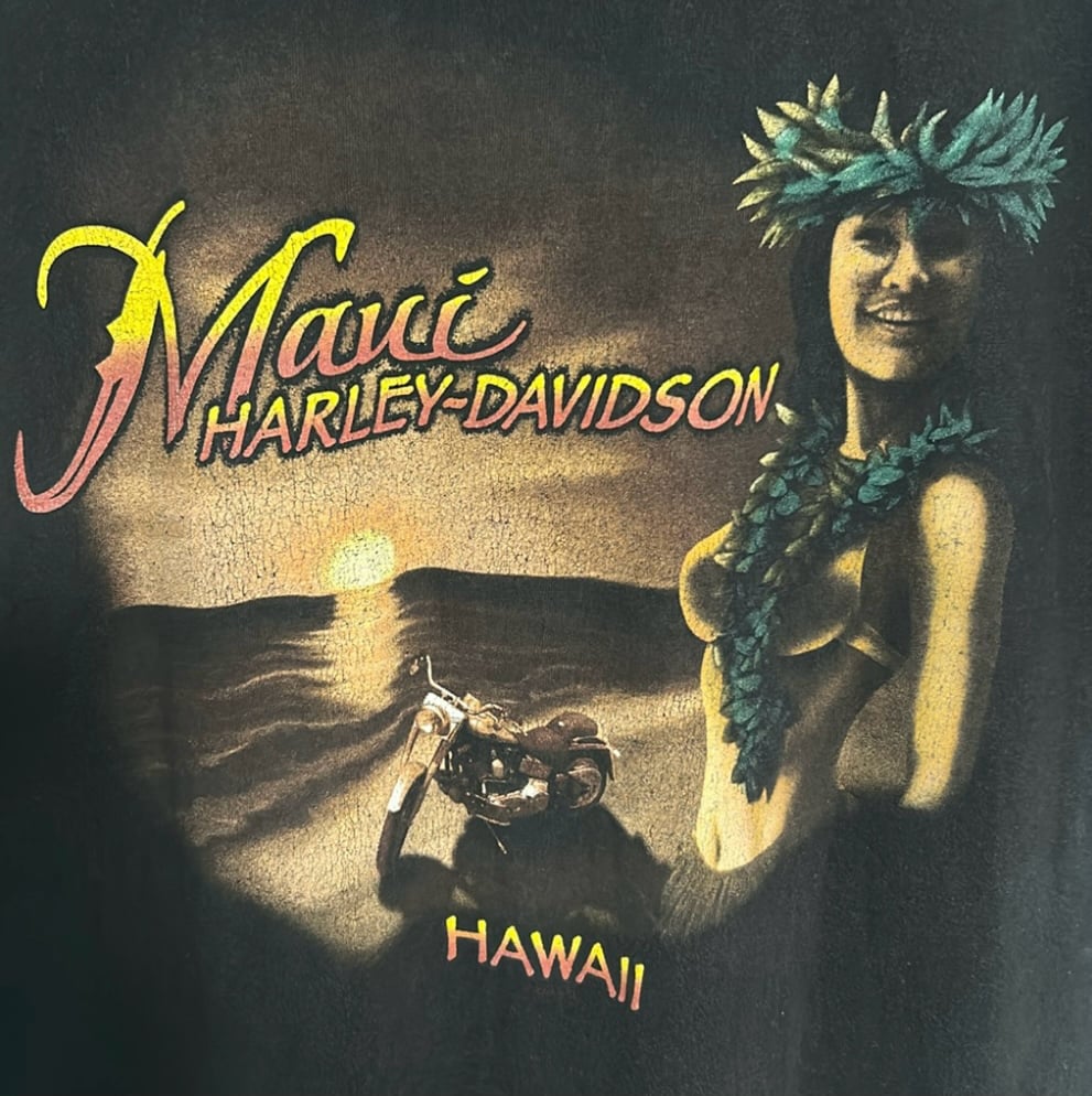 Rare Vintage Harley Davidson Maui T-Shirt 2XL Hawai’i
