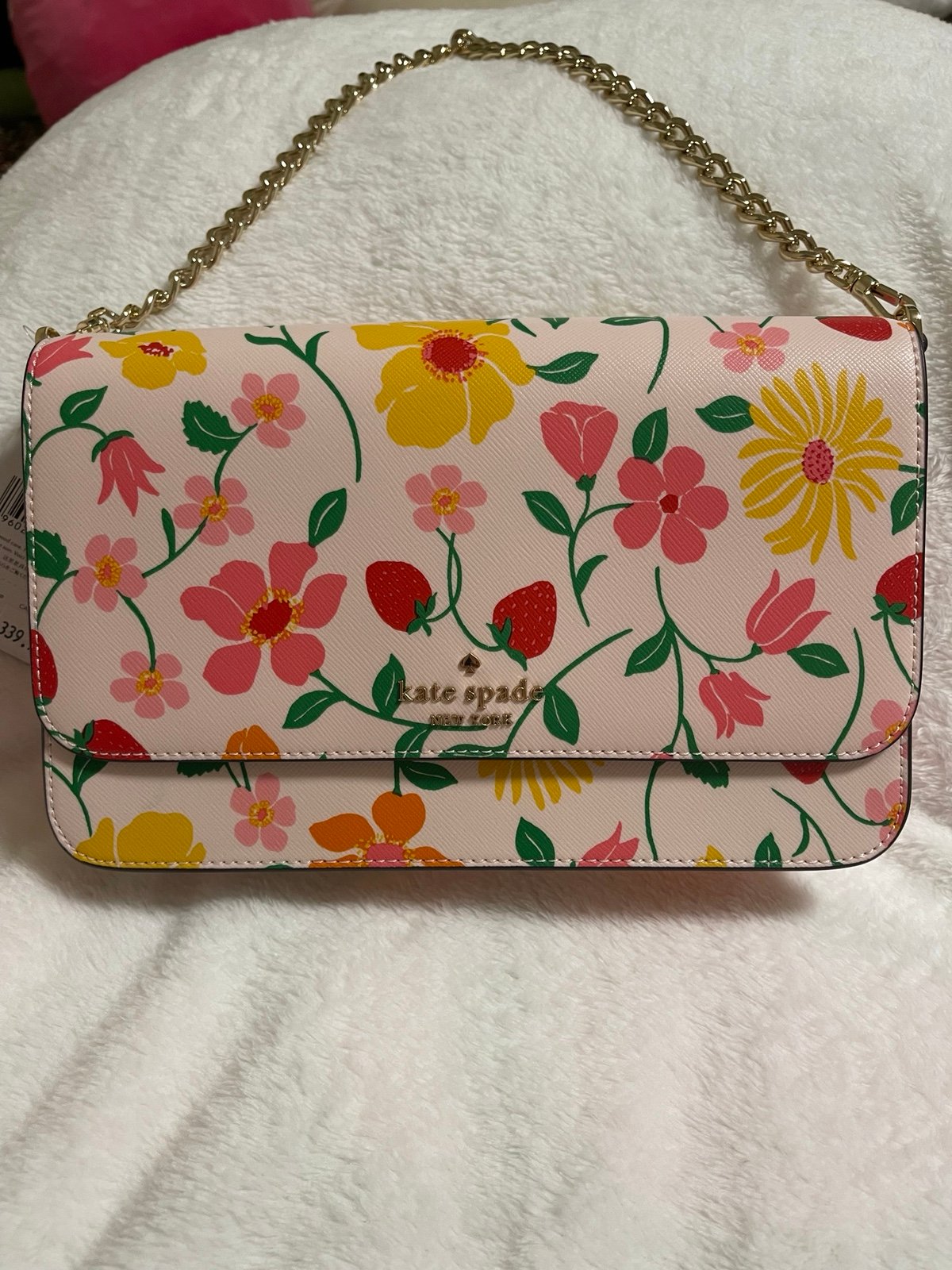 Kate Spade Strawberry Gard Madison Flap Crossbody