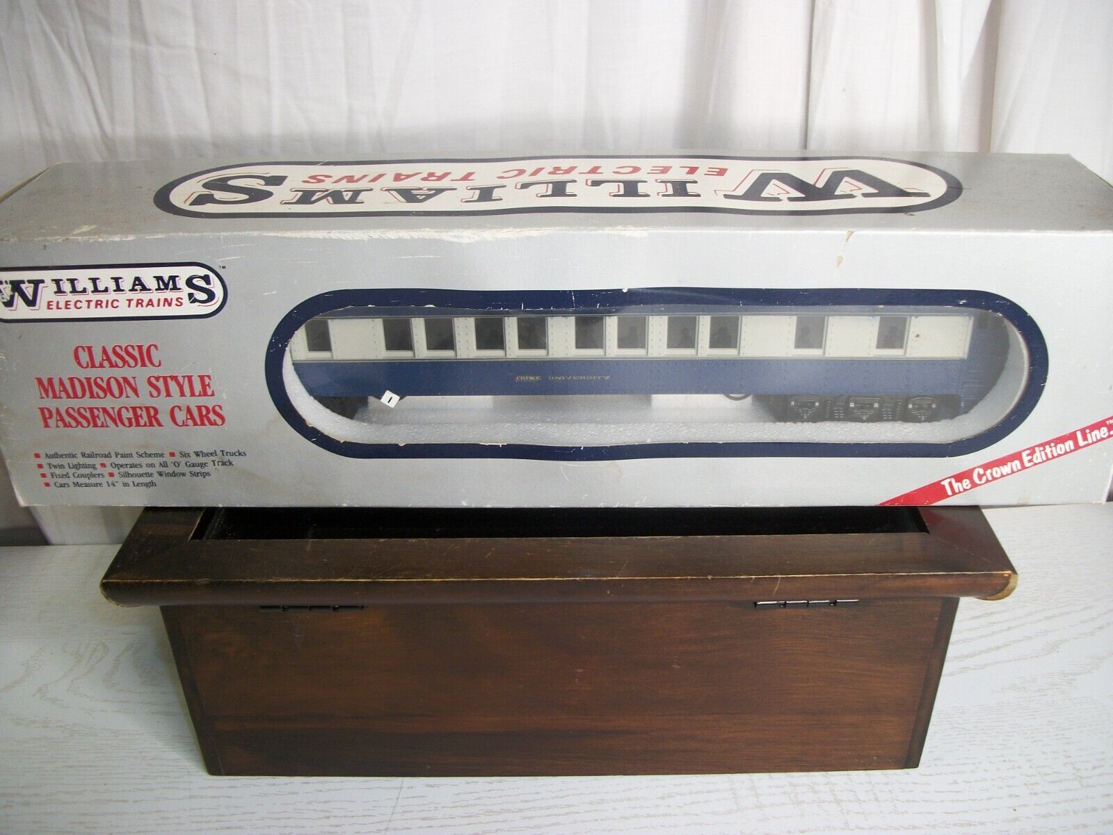 Williams O Passenger Car, Madison, Baltimore & Ohio, Duke University NEW w BOX