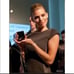 Alice + Olivia Eva Gray Ponte Silk & Black Leather Cap Sleeve Moto Mini Dress M