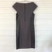 Alice + Olivia Eva Gray Ponte Silk & Black Leather Cap Sleeve Moto Mini Dress M