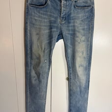 MNML Mens Denim Jeans Skinny Fit Size 34x34 Button Fly Medium Wash