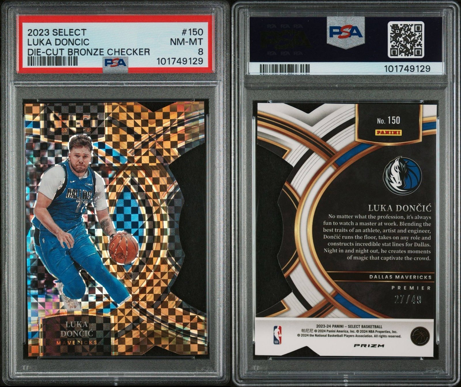 Luka Doncic [Checker Bronze Die Cut]
