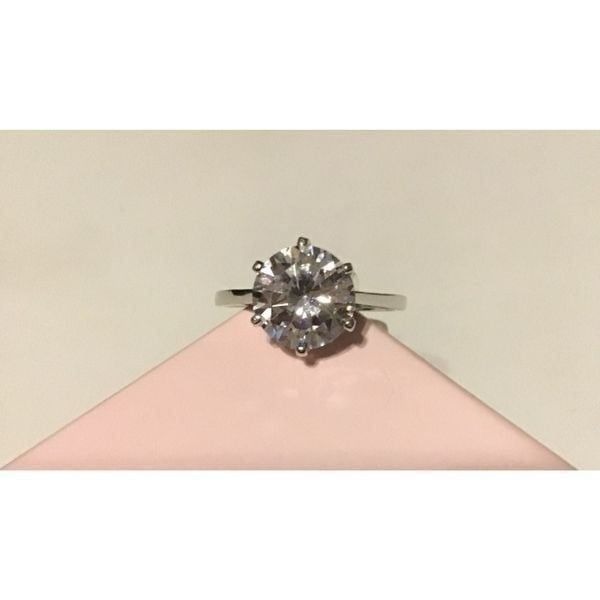 2 Ct. Round Solitaire Engagement Ring Sz 6~Gorgeous~.925 SS & Platinum