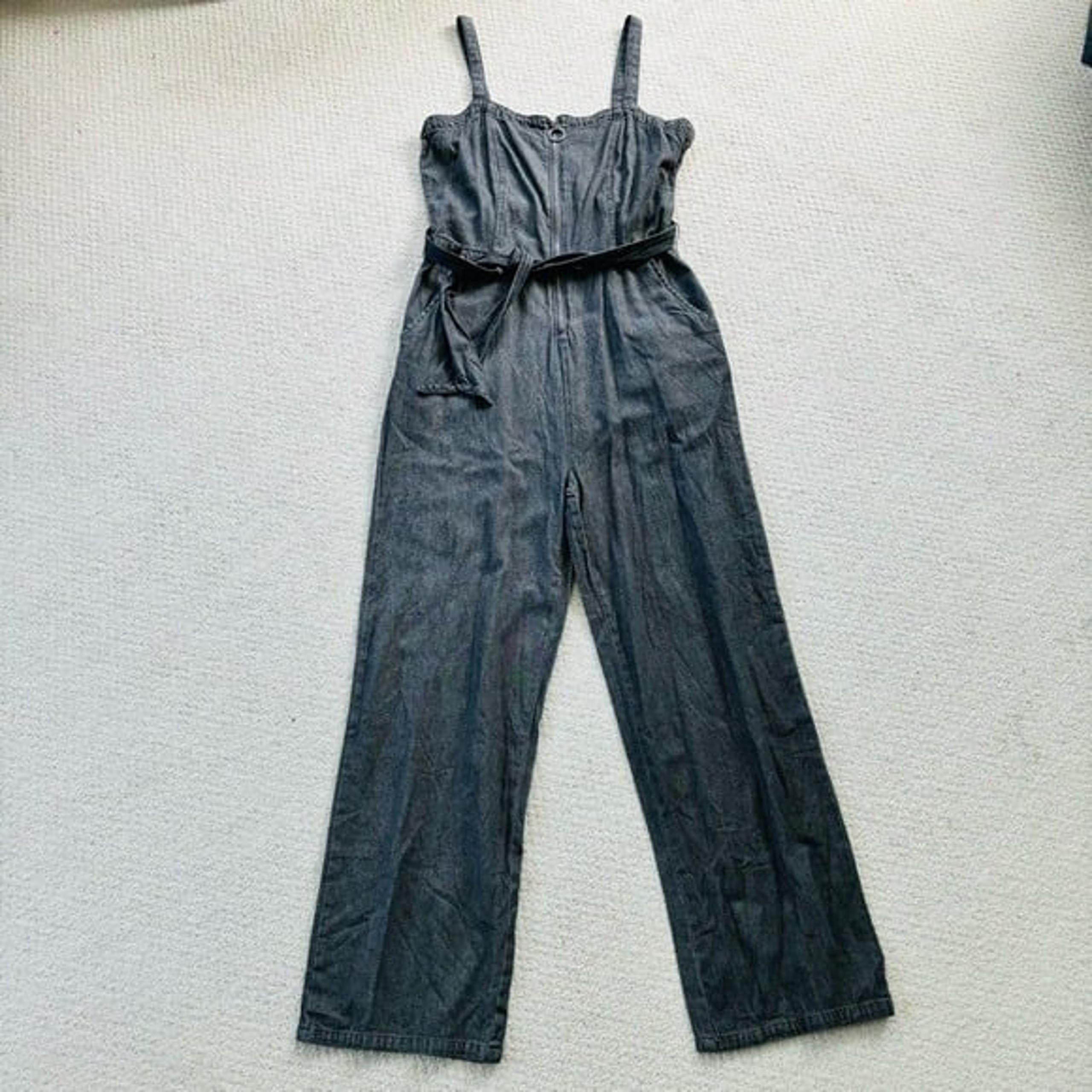 Cotton on black denim romper jumpsuit