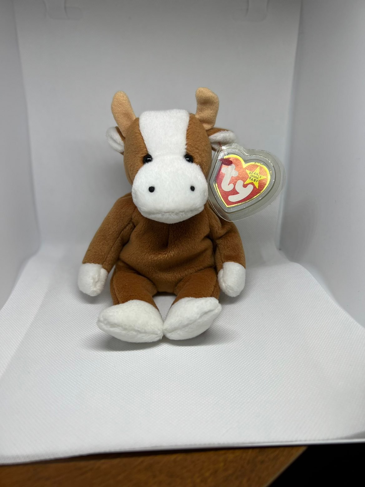 Ty Beanie Baby BESSIE the Cow w/Errors #4009 1995 PVC MWMT