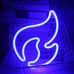 Bright Royal Blue Flame LED Fire Light Room Wall Decoration