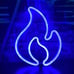 Bright Royal Blue Flame LED Fire Light Room Wall Decoration