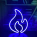 Bright Royal Blue Flame LED Fire Light Room Wall Decoration