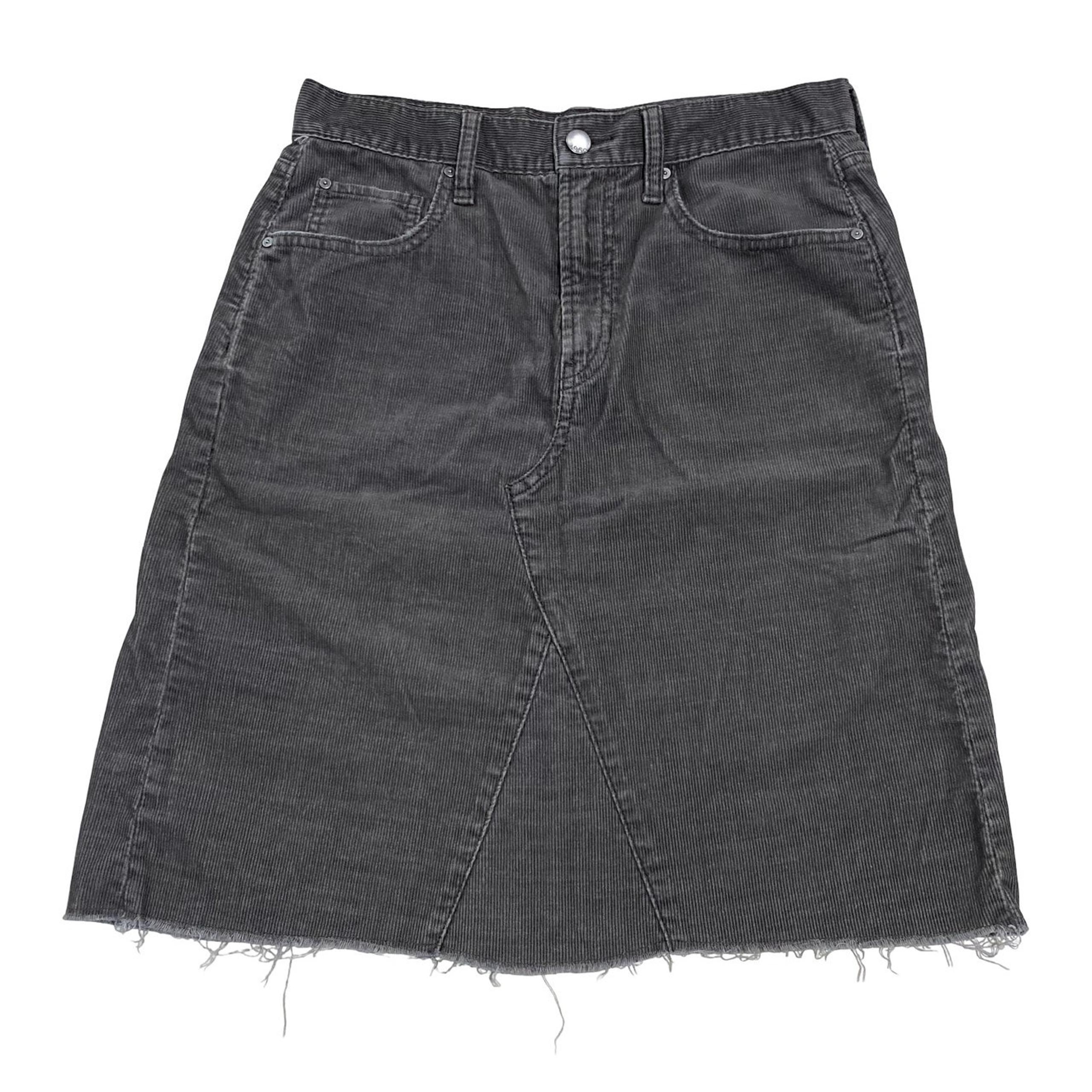 Corduroy Pencil Midi Skirt by GAP in Grey Women's Size 26