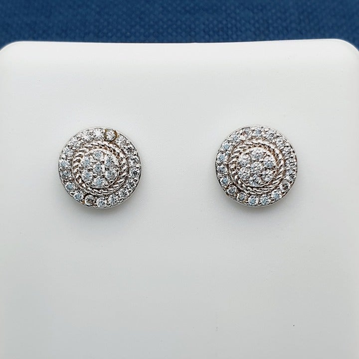 925 Sterling Silver Plated CZ Earrings, INUS1BR166