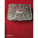 Silver-Plated Octagonal Jewelry Box With Velvety Interior & Floral Design