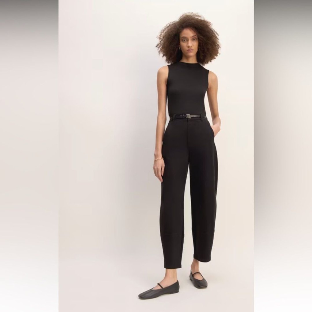 Everlane The Utility Barrel Pant black new size 16