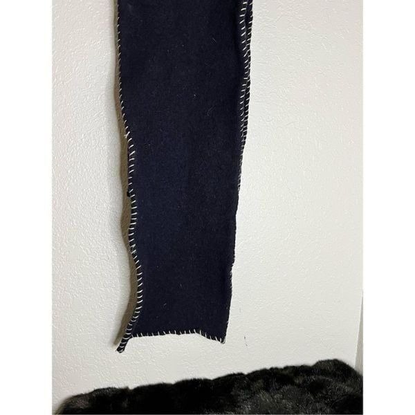 PAUL SMITH wool navy blue heavy scarf
