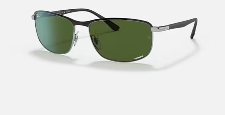 Rayban RB3671CH CHROMANCE black on silver dark green