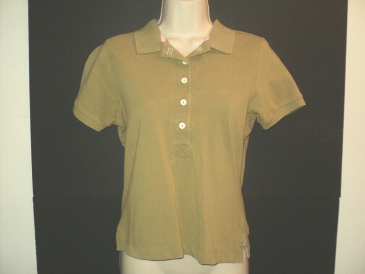New Canterbury of New Zealand Polo Shirt Size XS Daisy Olive Green Short Sleeves