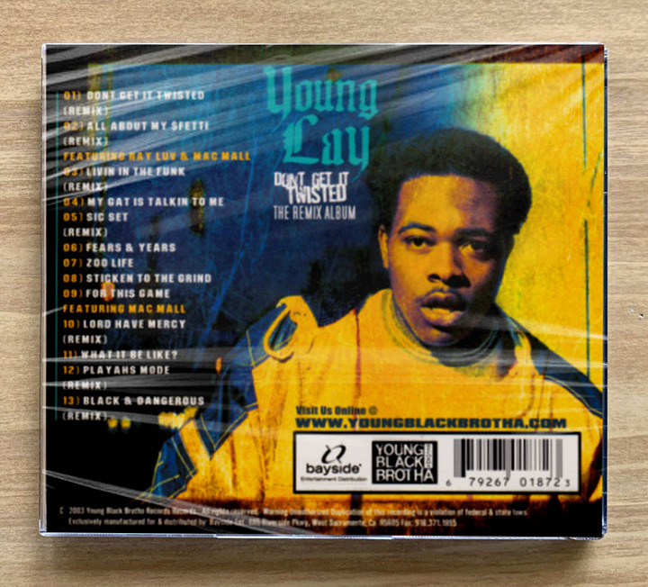 Young Lay – Don't Get It Twisted (2003) Young Black Brotha Records CD rap rare
