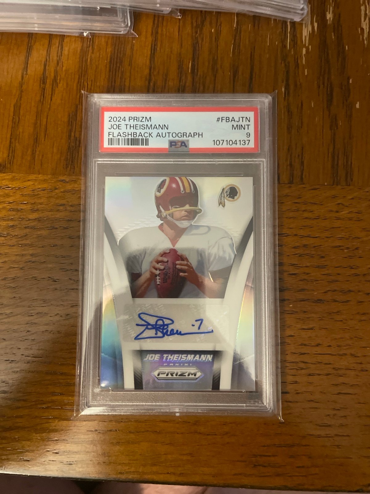 2024 Prizm Joe Theisman Flashback Auto /149 PSA 9