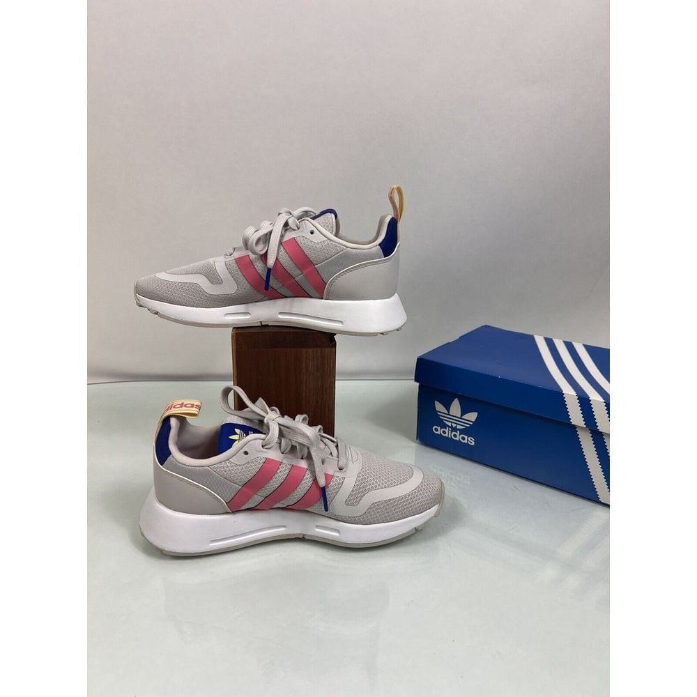 ADIDAS MULTIX J GX8398 YOUTHY SHOES SNEAKER SIZE 5 PINK, Gray, Yellow