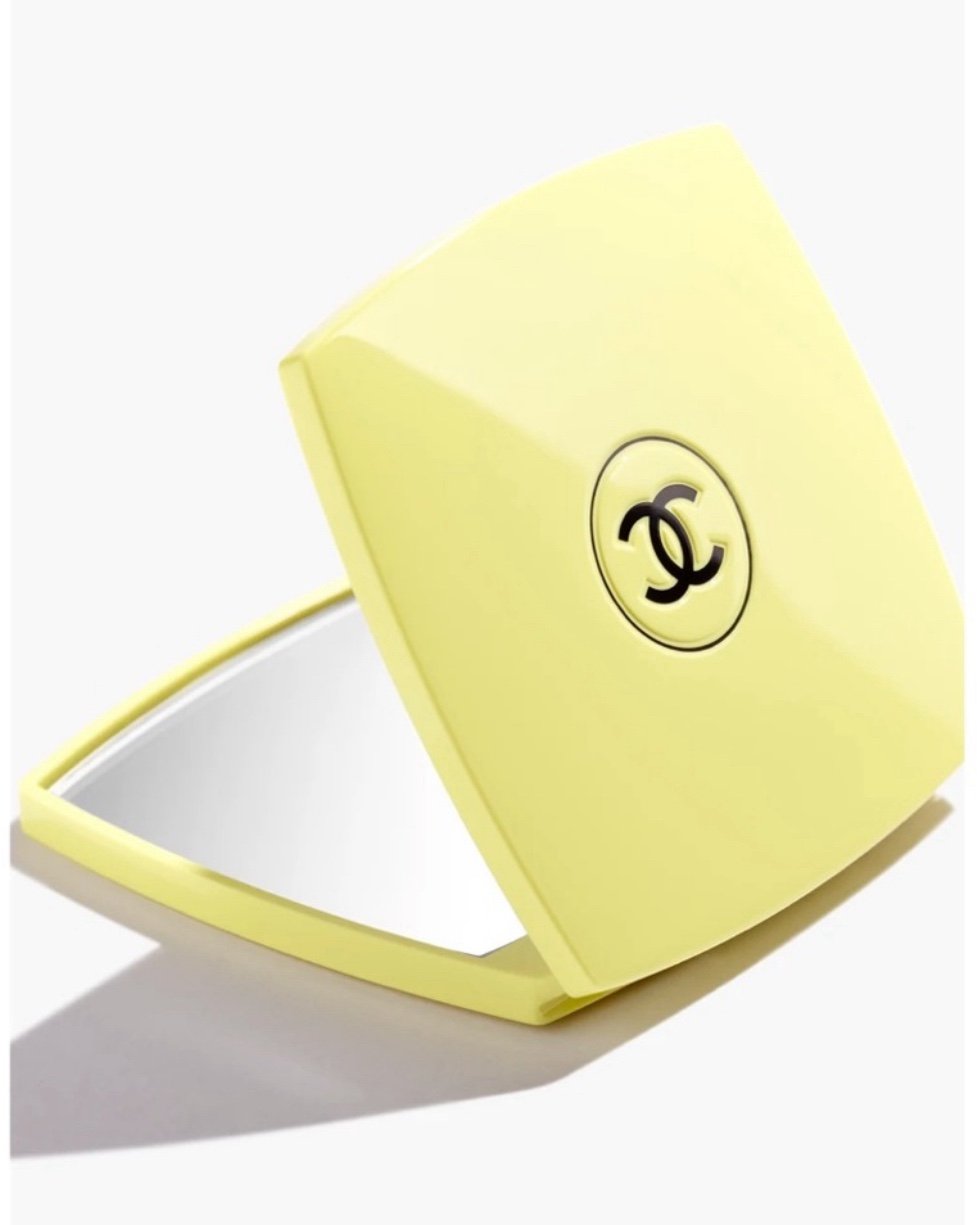 Chanel Double Facettes Hand Mirror Yellow- Free Gift Included