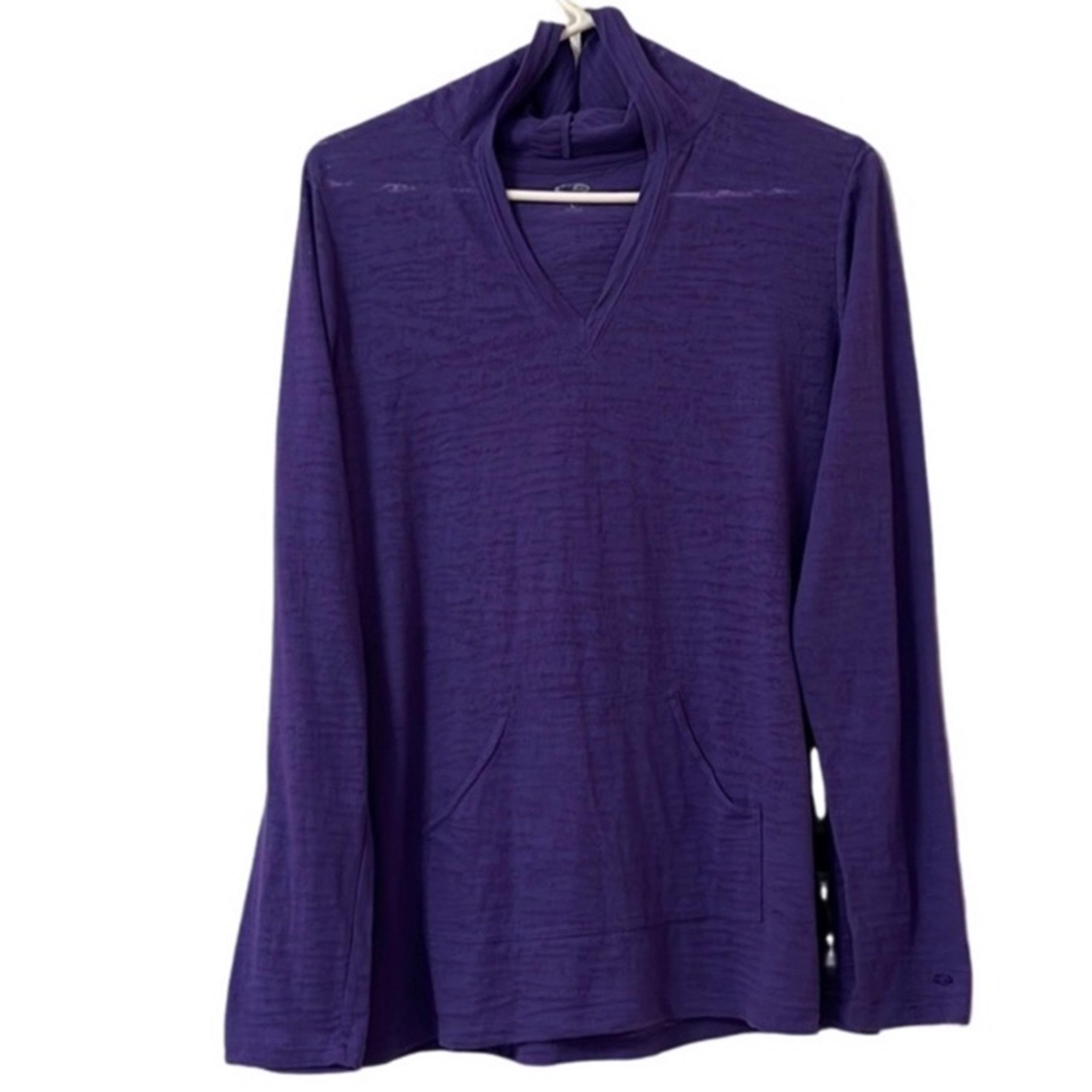 Champion Dark Purple V Neck Sweatshirt