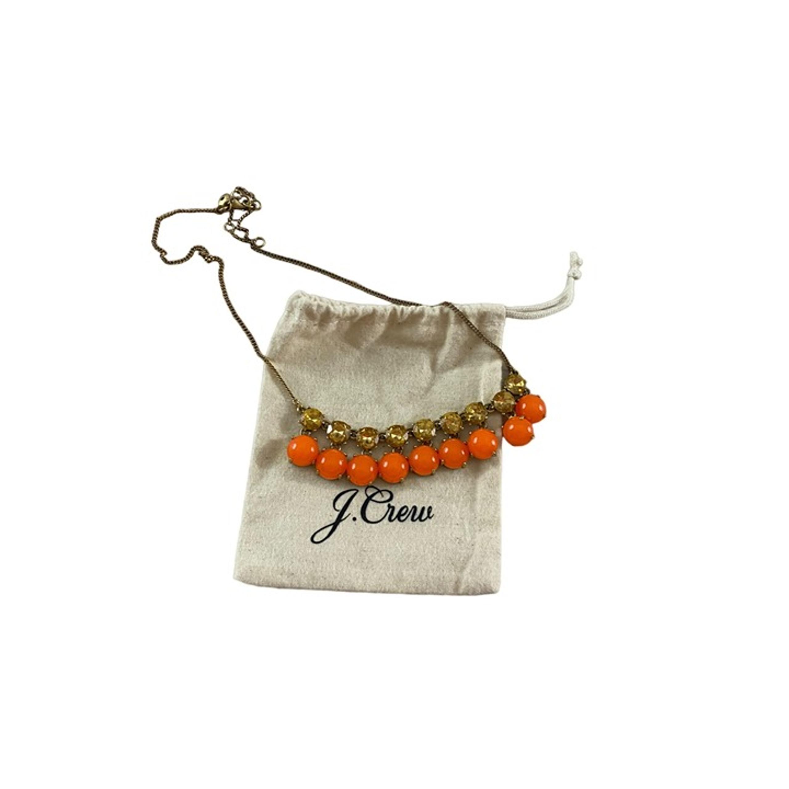 J.Crew Women's Tangerine Gumdrop Necklace W/Dust Bag - OS
