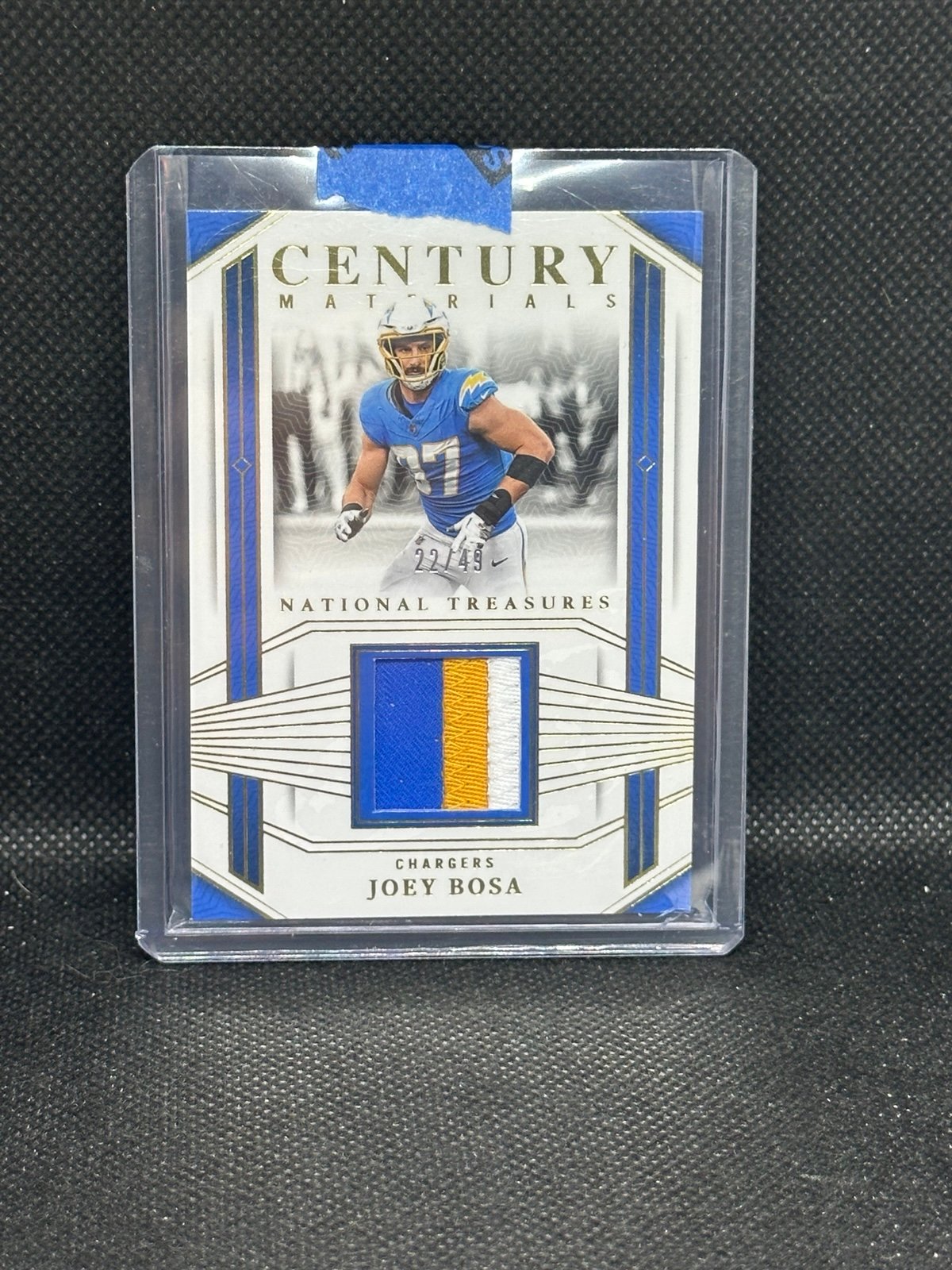 2023 Panini National Treasures  Joey Bosa Century Materials Gold /49 #CEN-JBA