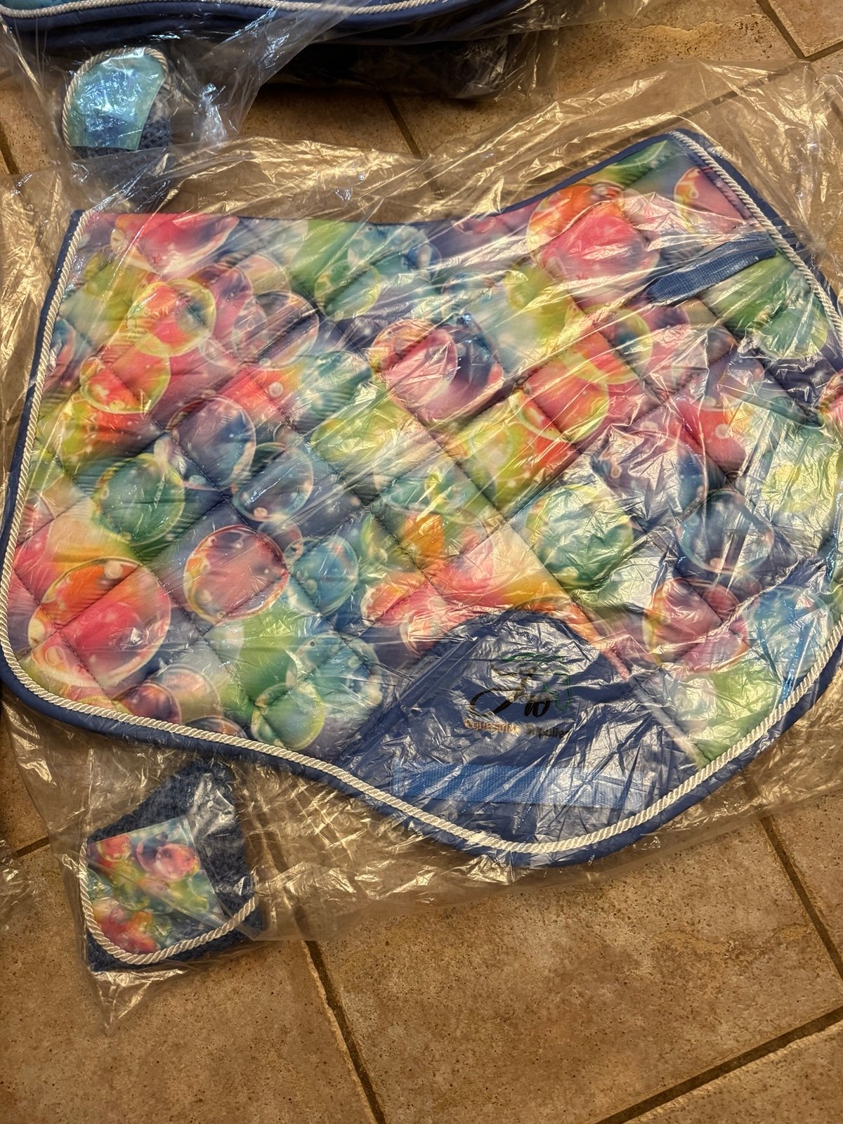 English Saddle pad with bonnet