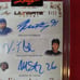 Steven stamkos, st.louis, lecavelier triple lightning auto/12,CASE HITS LEATHER