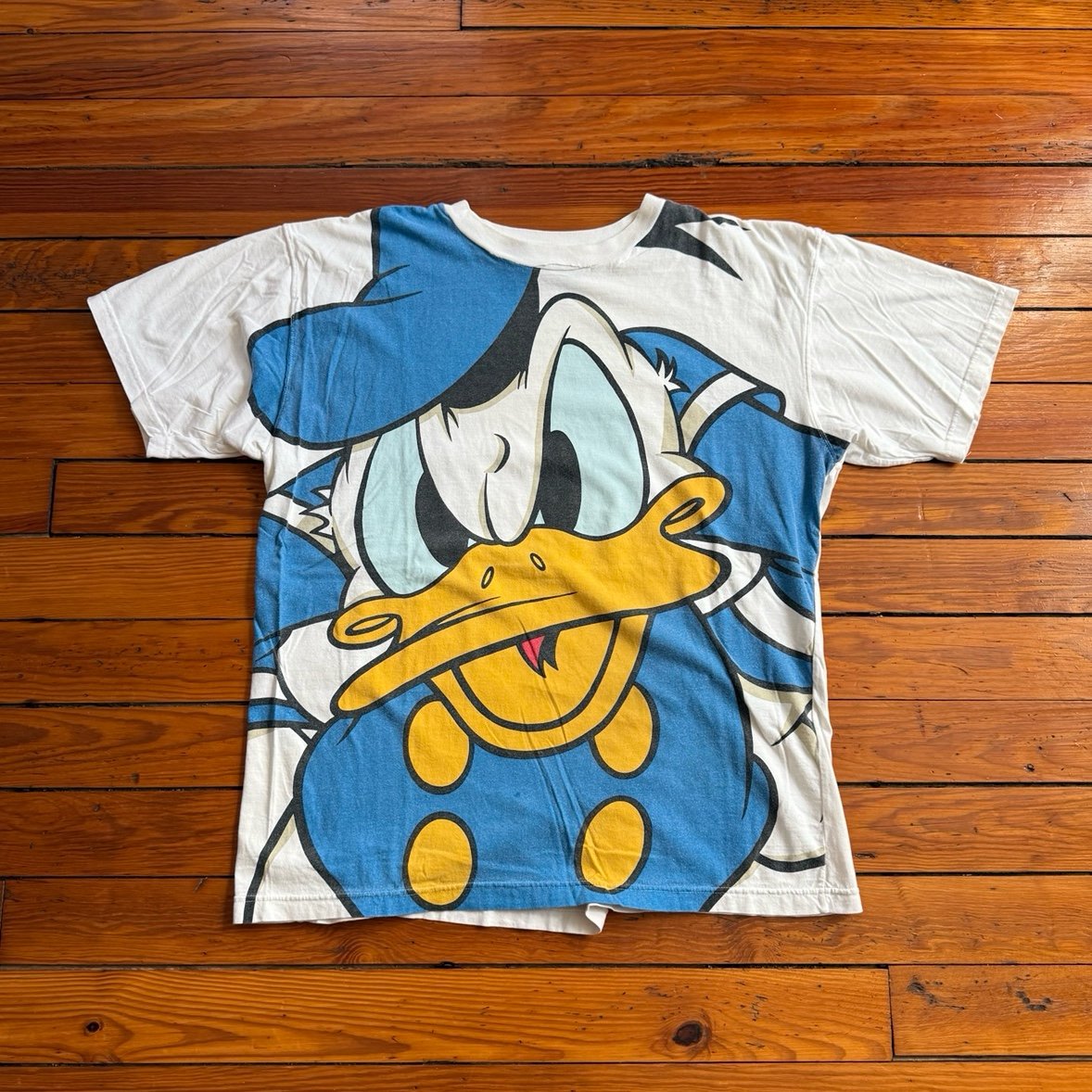 RARE Vintage 90s Disney Big Face Donald Duck T shirt -size XL-