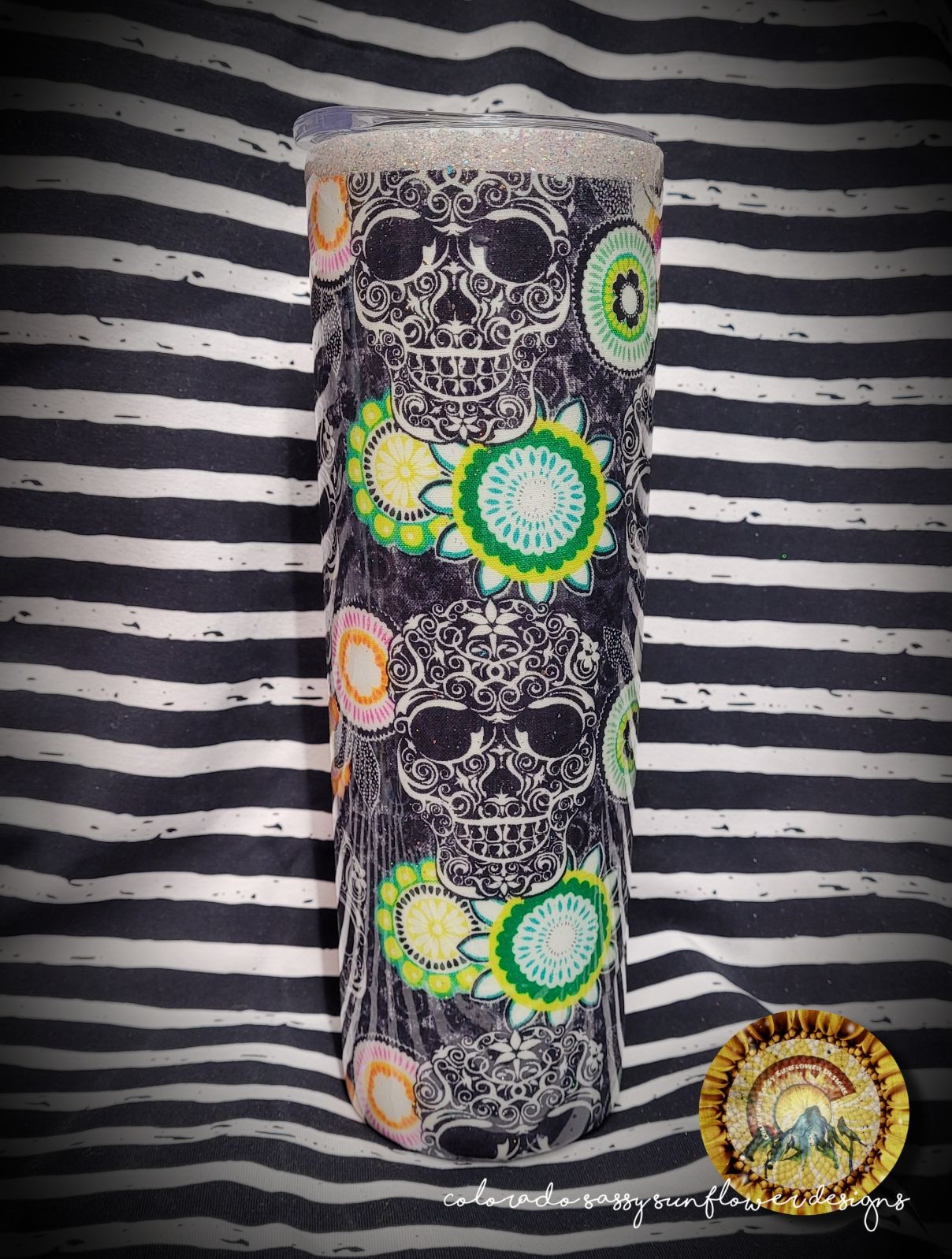 Skull handmade tumbler