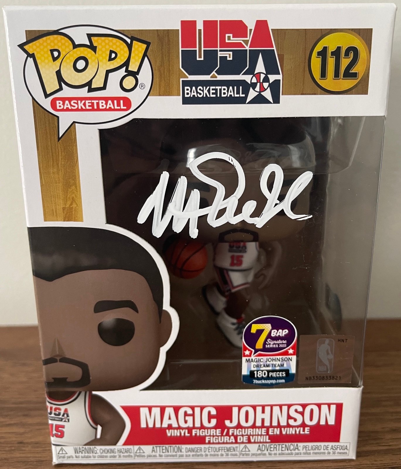 Magic Johnson Signed Autographed team USA Funko Pop