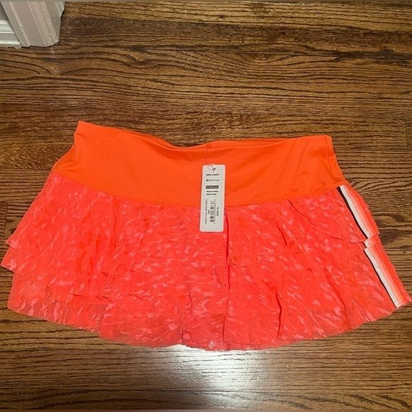 NEW Lucky in Love | Standard Length Orange Get It Stripe Rally Skort Sz XL