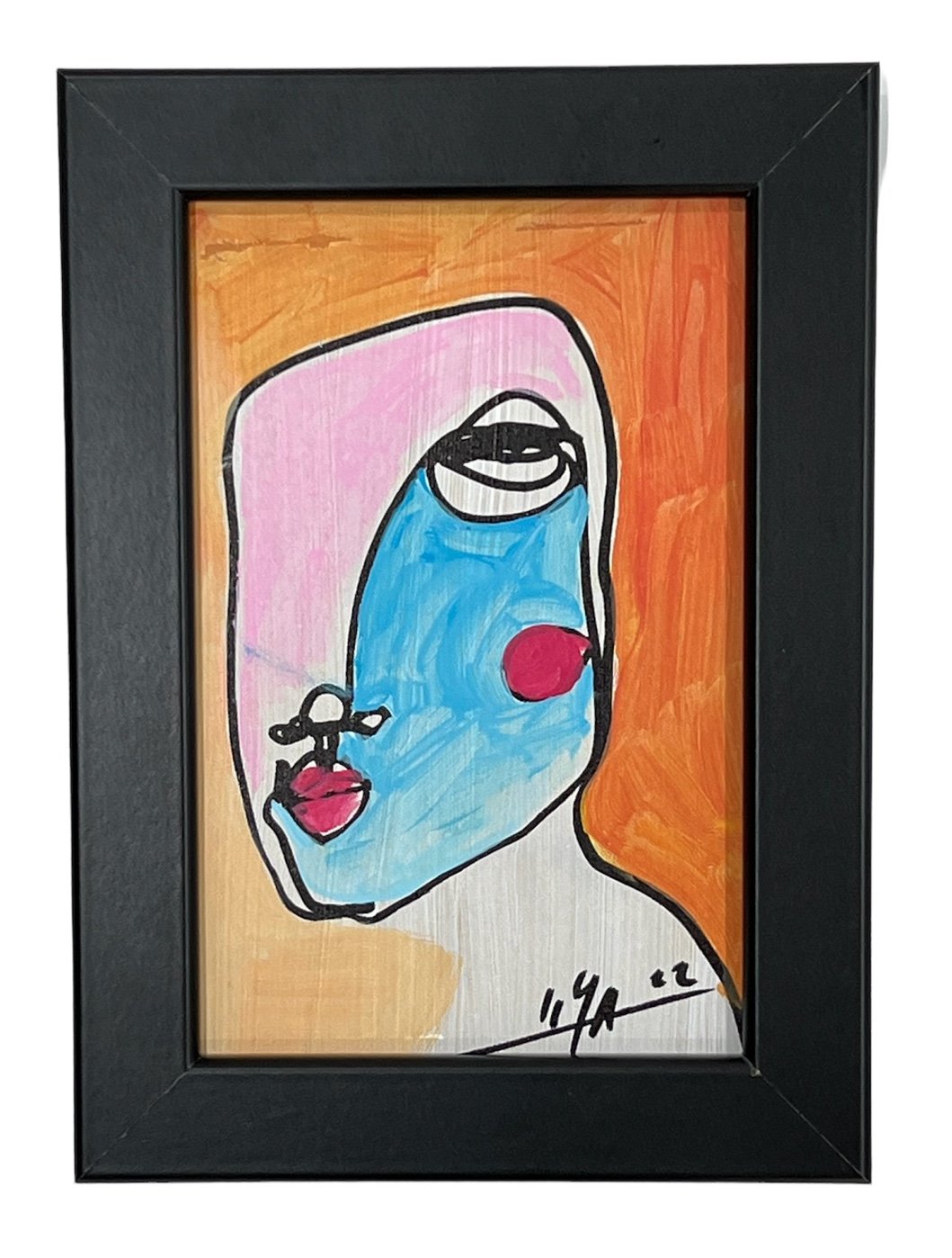 PAINTING OIL AND ACRYLIC ON FIBERBOARD 4”X6”(FRAME INCLUDED) CUBAN ART by LISA.