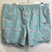 NWOT Party Pants Cruiser Flamingoes Sky Blue Board Shorts Swim Trunk Mens Sz XXL