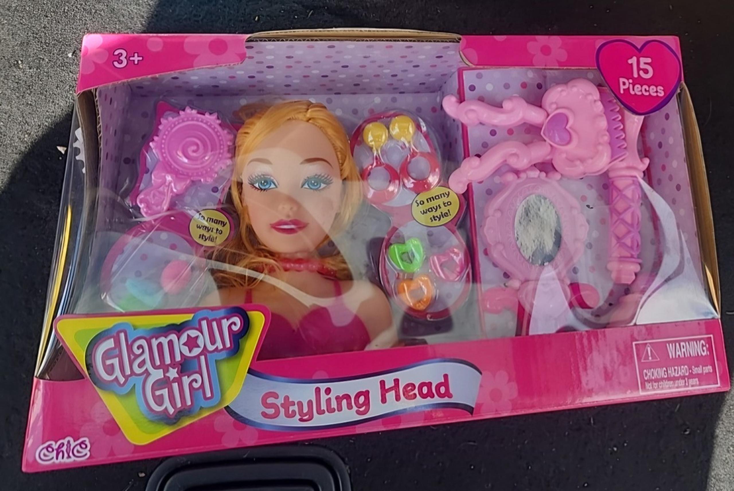Brand Chic Glamour Girl Styling Head Toy New