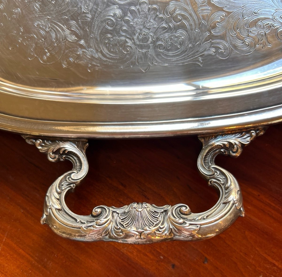 Vintage Gorham YC1912 Silver Plate Serving Tray Butler Platter 22x16 w/ Handles