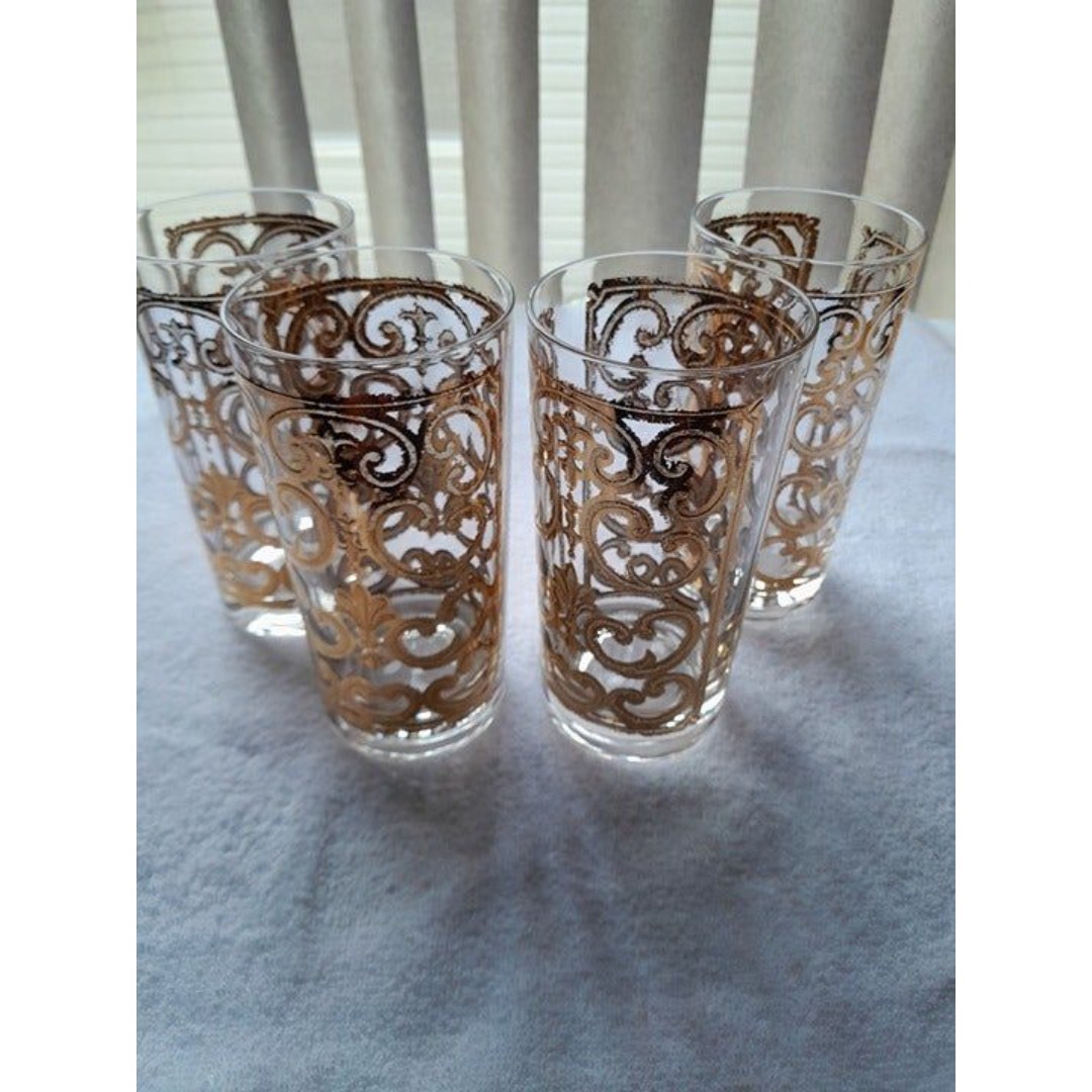 George Briard Spanish Scroll Glasses Set of Four