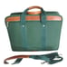 Vtg PORT Messenger Bag Briefcase Laptop Crossbody Strap Canvas Leather