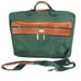 Vtg PORT Messenger Bag Briefcase Laptop Crossbody Strap Canvas Leather