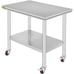 Stainless Steel Work Table 36x24 Inch with 4 Wheels, Casters Heavy