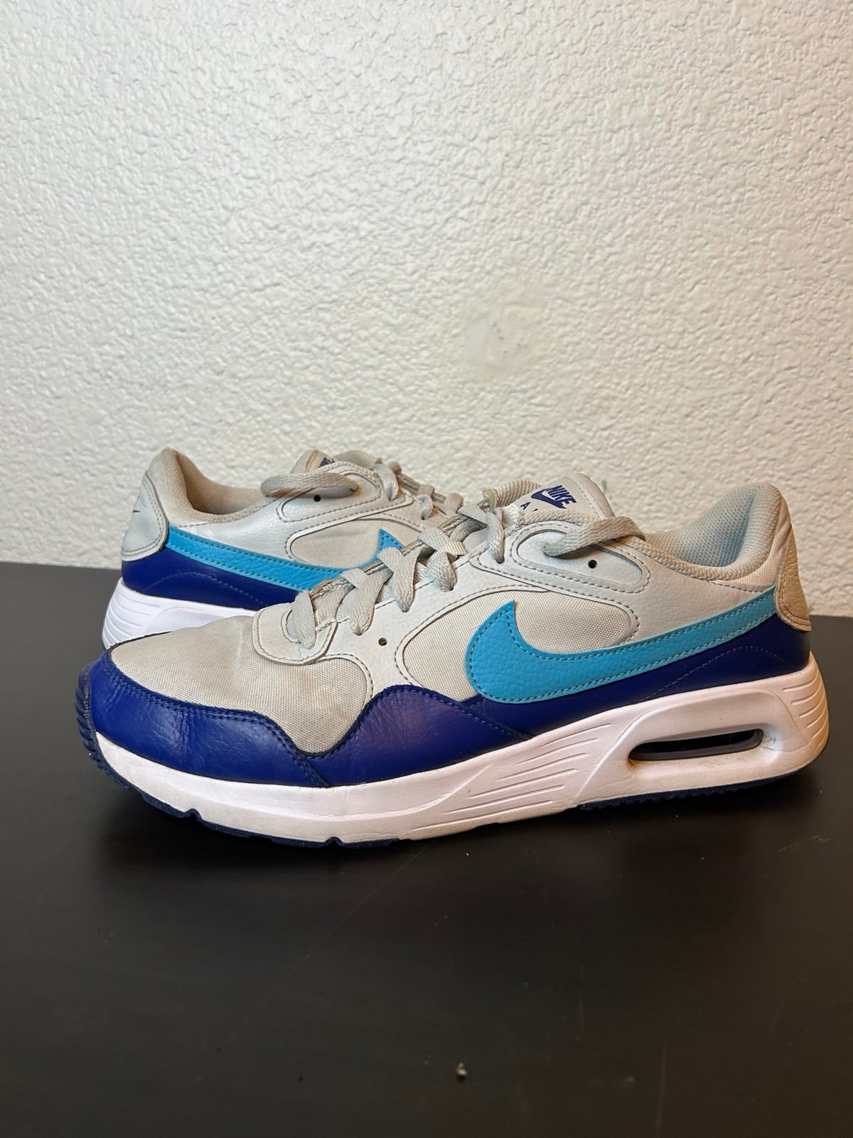 Nike Air Max SC Shoes Mens Size 11.5 White Gray Blue Sneakers Running CW4555-012