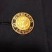 Rare Burberrys Trench Coat, Gold Buttons, Embroidery, TB Logo, Navy