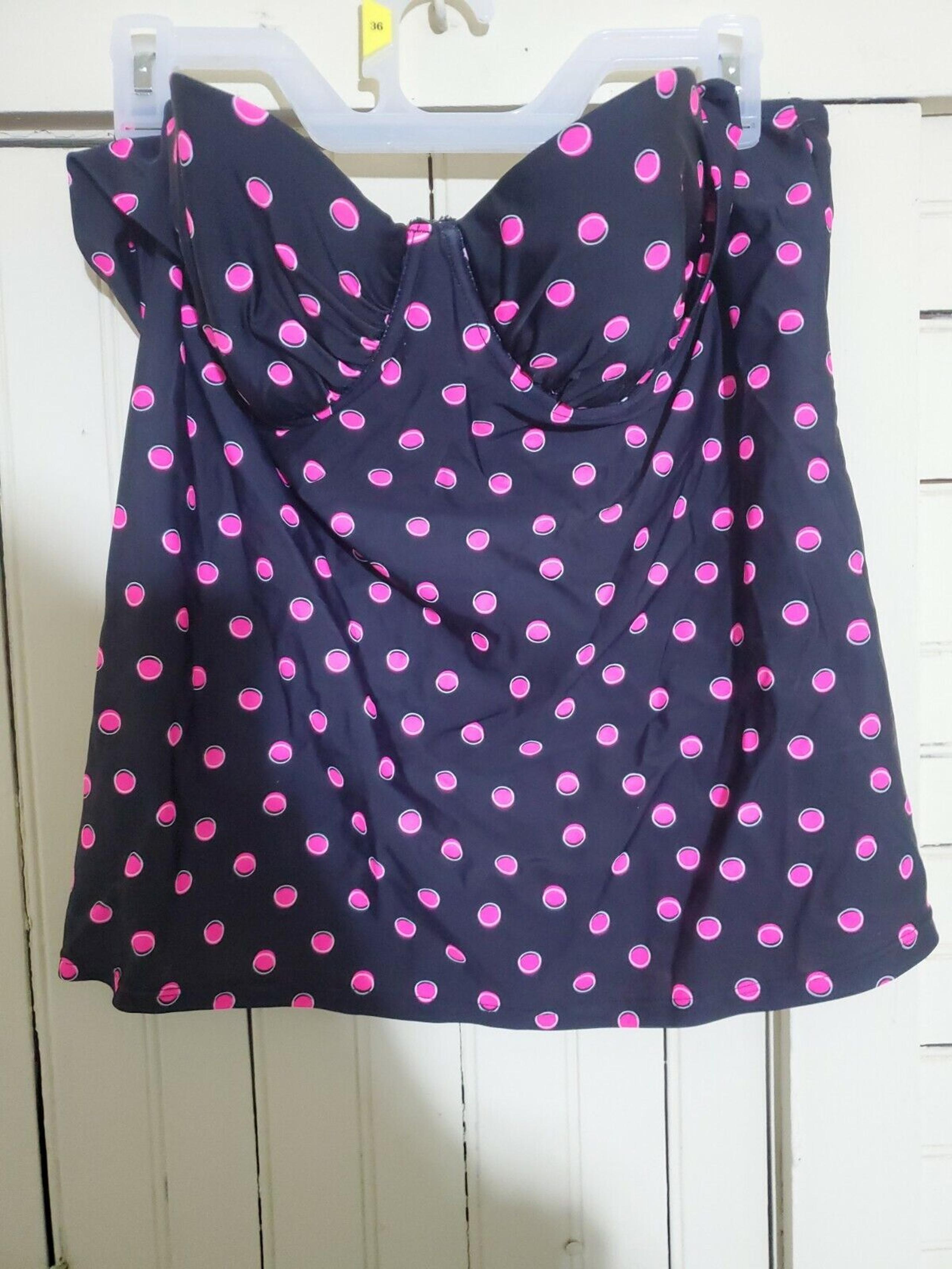 Polka-dot Bathing Suit Top Women's Size 38c